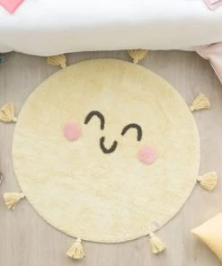 Lorena Canals Tapis Coton Rond Lavable Soleil D100cm -Boutique KidKraft tapis coton rond lavable soleil d100cm 3