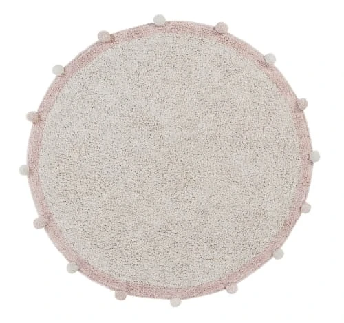 Lorena Canals Tapis Coton Rond Rose Clair D120 7 Lorena Canals Tapis Coton Rond Rose Clair D120 – Image 5