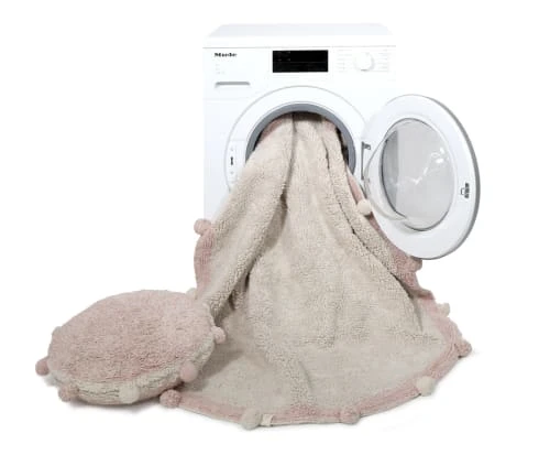 Lorena Canals Tapis Coton Rond Rose Clair D120 8 Lorena Canals Tapis Coton Rond Rose Clair D120 – Image 6