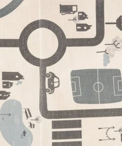 Home Maison Tapis De Jeu Imprimé Route Coton Multicolore 100x150cm -Boutique KidKraft tapis de jeu imprime route coton multicolore 100x150cm 2