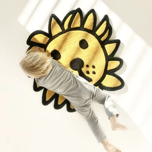 Mr. Maria Tapis De Sol Lion Tissu Jaune 5 Mr. Maria Tapis De Sol Lion Tissu Jaune – Image 3