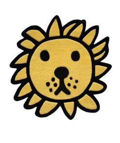 Mr. Maria Tapis De Sol Lion Tissu Jaune