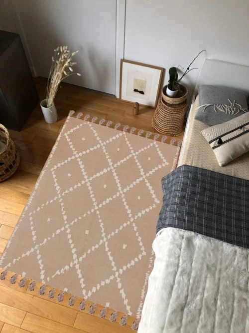 AFK Living Tapis De Style Berbère Beige Rosé 100x140 4 AFK Living Tapis De Style Berbère Beige Rosé 100x140 – Image 2