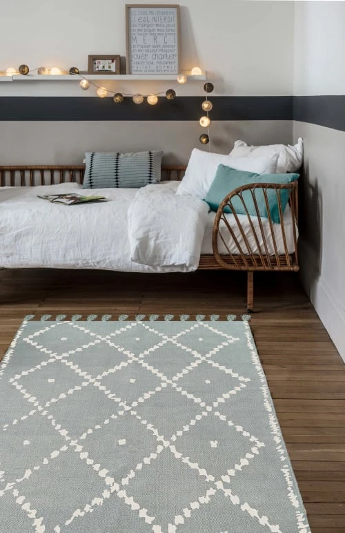 AFK Living Tapis De Style Berbère Bleu 100x140 4 AFK Living Tapis De Style Berbère Bleu 100x140 – Image 2