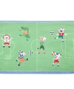 Home Maison Tapis Déco Terrain De Foot Polyester Vert 75 X 45