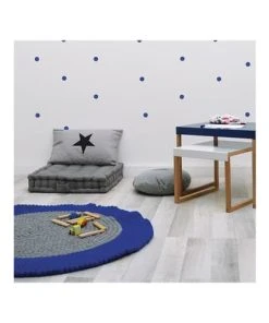 Lilipinso Tapis Design En Laine Feutrée Bleu -Boutique KidKraft tapis design en laine feutree bleu 2