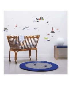Lilipinso Tapis Design En Laine Feutrée Bleu -Boutique KidKraft tapis design en laine feutree bleu 4