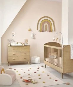 Maisons Du Monde Tapis En Coton Rose, Beige Et Jaune Moutarde Avec Pompons En Relief 120x180 -Boutique KidKraft tapis en coton rose beige et jaune moutarde avec pompons en relief 120x180 1000 3 6 215461 4