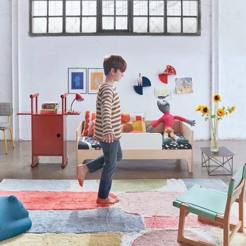 Lorena Canals Tapis En Laine Lavable Bleu Et Rose 240x170 4 Lorena Canals Tapis En Laine Lavable Bleu Et Rose 240x170 – Image 2