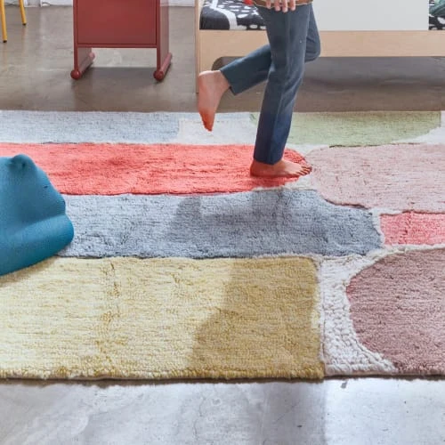 Lorena Canals Tapis En Laine Lavable Bleu Et Rose 240x170 7 Lorena Canals Tapis En Laine Lavable Bleu Et Rose 240x170 – Image 5