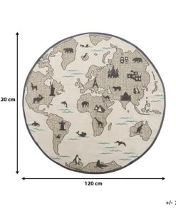 Beliani Tapis En Tissu Gris 120x120cm -Boutique KidKraft tapis en tissu gris 120x120cm 4