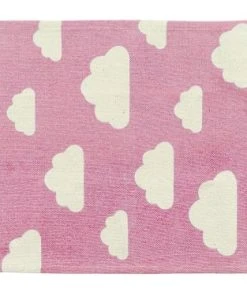 Beliani Tapis En Tissu Rose 90x60cm