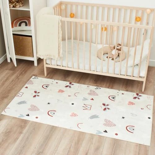 Nazar Tapis Enfant à Motifs Multicolore 80x150 4 Nazar Tapis Enfant à Motifs Multicolore 80x150 – Image 2