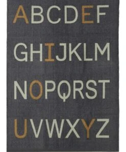 AFK Living Tapis Enfant Alphabet Gris 100x140