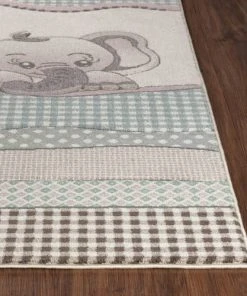 Surya Tapis Enfant - Animaux De Zoo - Beige Et Bleu - 160x213cm -Boutique KidKraft tapis enfant animaux de zoo beige et bleu 160x213cm 3