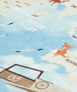 Nazar Tapis Enfant Carte Du Monde Avec Animaux 160x230 -Boutique KidKraft tapis enfant carte du monde avec animaux 160x230 5