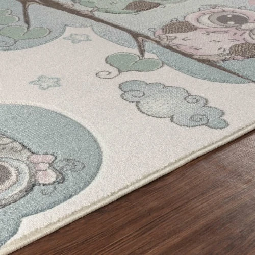 Surya Tapis Enfant - Chouettes Colorées - Beige Et Bleu - 200x275cm 7 Surya Tapis Enfant - Chouettes Colorées - Beige Et Bleu - 200x275cm – Image 5