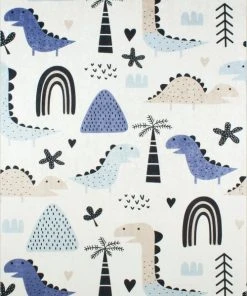 Nazar Tapis Enfant Dinosaures Et Plantes Préhistoriques 160x230