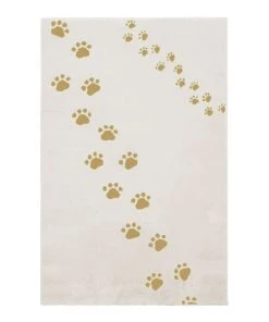 AFK Living Tapis Enfant Empreintes Miel 120x170