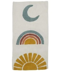 GUY LEVASSEUR Tapis Enfant En Coton Fantaisie écru 60x120cm