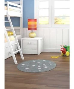 Un Amour De Tapis Tapis Enfant En Coton Gris 140x140 Rond -Boutique KidKraft tapis enfant en coton gris 140x140 rond 2