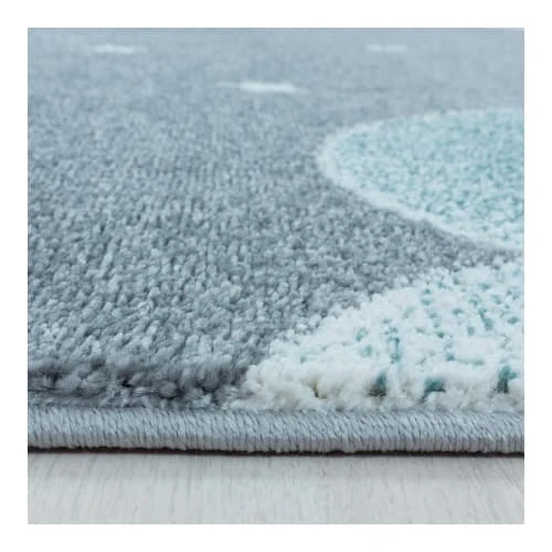 J&Kids Tapis Enfant En Polypropylène Bleu Ø 160 6 J&Kids Tapis Enfant En Polypropylène Bleu Ø 160 – Image 4