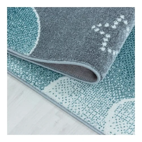 J&Kids Tapis Enfant En Polypropylène Bleu Ø 160 7 J&Kids Tapis Enfant En Polypropylène Bleu Ø 160 – Image 5