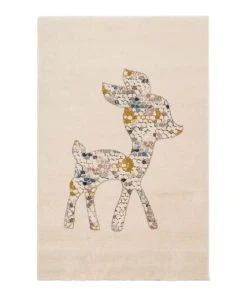 AFK Living Tapis Enfant Faon CrĂšme 135x190