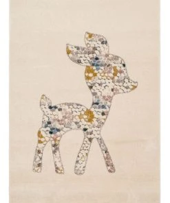 AFK Living Tapis Enfant Faon CrĂšme 80x150