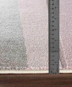 Surya Tapis Enfant - Géométrique Rayé - Rose Et Blanc - 120x170cm -Boutique KidKraft tapis enfant geometrique raye rose et blanc 120x170cm 5