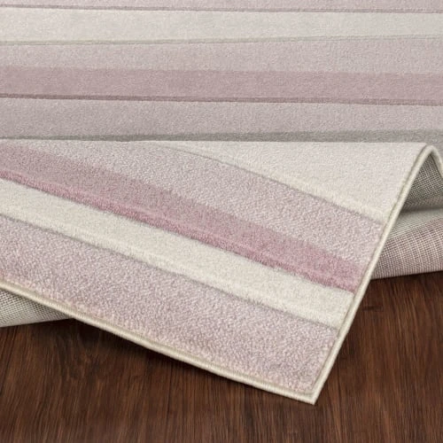 Surya Tapis Enfant - Géométrique Rayé - Rose Et Blanc - 160x213cm 5 Surya Tapis Enfant - Géométrique Rayé - Rose Et Blanc - 160x213cm – Image 3