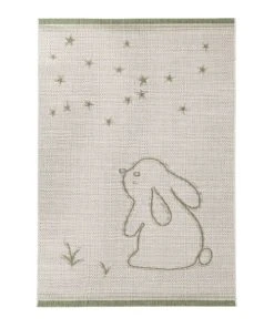 AFK Living Tapis Enfant Intérieur Exterieur Petit Lapin 120x170
