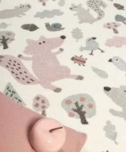 Sigikid Tapis Enfant Motif Animaux Forêt écru Rose 133x200 -Boutique KidKraft tapis enfant motif animaux foret ecru rose 133x200 3