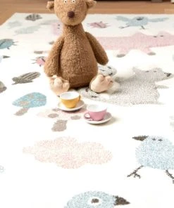 Sigikid Tapis Enfant Motif Animaux Forêt écru Rose 133x200 -Boutique KidKraft tapis enfant motif animaux foret ecru rose 133x200 5