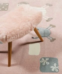 ESPRIT Tapis Enfant Motif Animaux Rose 200x290 -Boutique KidKraft tapis enfant motif animaux rose 200x290 2