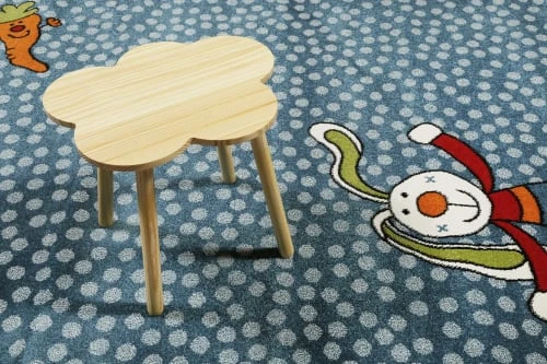 Sigikid Tapis Enfant Motif Lapin Coloré Sur Fond à Pois Bleu 80x150 6 Sigikid Tapis Enfant Motif Lapin Coloré Sur Fond à Pois Bleu 80x150 – Image 4