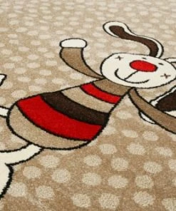 Sigikid Tapis Enfant Motif Lapin Coloré Sur Fond Pois Beige 80x150 -Boutique KidKraft tapis enfant motif lapin colore sur fond pois beige 80x150 3