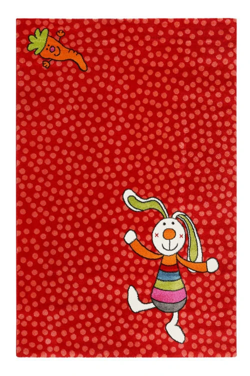Sigikid Tapis Enfant Motif Lapin Coloré Sur Fond Pois Rouge 120x170 3 Sigikid Tapis Enfant Motif Lapin Coloré Sur Fond Pois Rouge 120x170