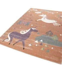 ESPRIT Tapis Enfant Motif Licorne Orange 80x150 -Boutique KidKraft tapis enfant motif licorne orange 80x150 2