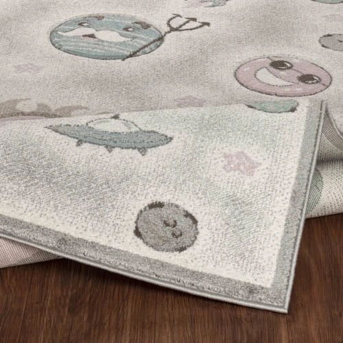 Surya Tapis Enfant - Planètes Animées - Beige Et Gris - 120x170cm 5 Surya Tapis Enfant - Planètes Animées - Beige Et Gris - 120x170cm – Image 3