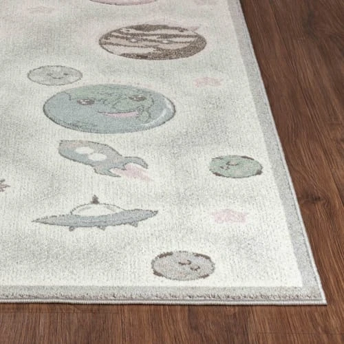 Surya Tapis Enfant - Planètes Animées - Beige Et Gris - 200x275cm 6 Surya Tapis Enfant - Planètes Animées - Beige Et Gris - 200x275cm – Image 4