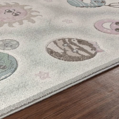 Surya Tapis Enfant - Planètes Animées - Beige Et Gris - 200x275cm 7 Surya Tapis Enfant - Planètes Animées - Beige Et Gris - 200x275cm – Image 5