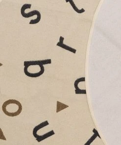 AFK Living Tapis Enfant Rond Alphabet Beige 135x135 -Boutique KidKraft tapis enfant rond alphabet beige 135x135 3