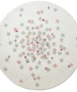 AFK Living Tapis Enfant Rond Nova Rose 120x120