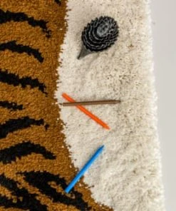 AFK Living Tapis Enfant Shaggy Tigre Marron 80x150 8 AFK Living Tapis Enfant Shaggy Tigre Marron 80x150 -Boutique KidKraft tapis enfant shaggy tigre marron 80x150 3