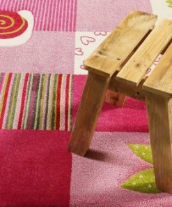 ESPRIT Tapis Enfantmotif Abeille Escargot Rose 160X225 -Boutique KidKraft tapis enfantmotif abeille escargot rose 160x225 2