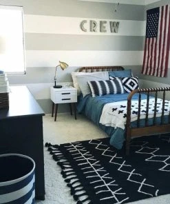 Lorena Canals Tapis Ethnique Design En Coton Noir 140x200 -Boutique KidKraft tapis ethnique design en coton noir 140x200 6