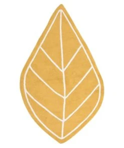 Lilipinso Tapis Feuille Moutarde En Coton Moutarde