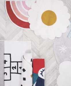 Boutique KidKraft -Boutique KidKraft tapis fleur de camomille en coton jaune 1