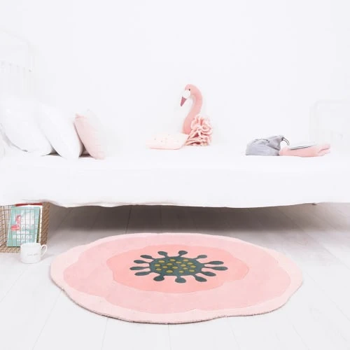Lilipinso Tapis Fleur En Coton Rose 5 Lilipinso Tapis Fleur En Coton Rose – Image 3